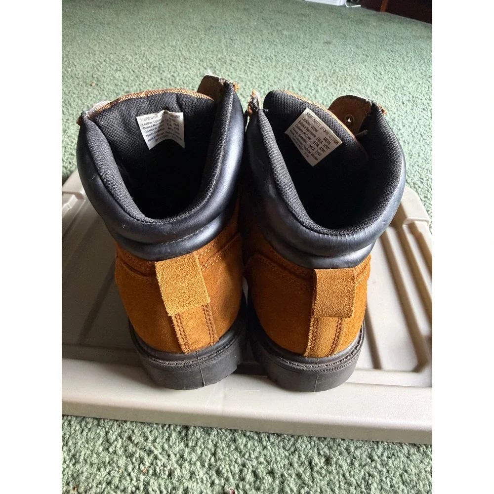 Brahma Men's Waterproof Work Boots Tan leather Lace Up Size 10W‎